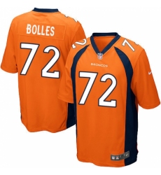 Men's Nike Denver Broncos #72 Garett Bolles Game Orange Team Color NFL Jersey