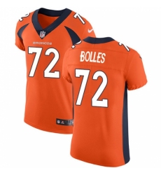 Men's Nike Denver Broncos #72 Garett Bolles Orange Team Color Vapor Untouchable Elite Player NFL Jersey