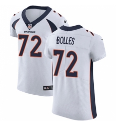 Men's Nike Denver Broncos #72 Garett Bolles White Vapor Untouchable Elite Player NFL Jersey