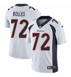 Men's Nike Denver Broncos #72 Garett Bolles White Vapor Untouchable Limited Player NFL Jersey