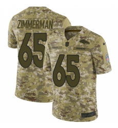 Men's Nike Denver Broncos #65 Gary Zimmerman Limited Camo 2018 Salute to Service NFL Jersey