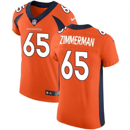 Men's Nike Denver Broncos #65 Gary Zimmerman Orange Team Color Vapor Untouchable Elite Player NFL Jersey Men's Nike Denver Broncos #65 Gary Zimmerman Orange Team Color Vapor Untouchable Elite Player NFL Jersey