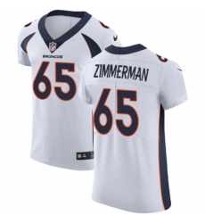 Men's Nike Denver Broncos #65 Gary Zimmerman White Vapor Untouchable Elite Player NFL Jersey