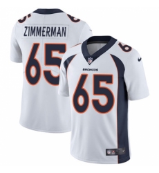 Men's Nike Denver Broncos #65 Gary Zimmerman White Vapor Untouchable Limited Player NFL Jersey