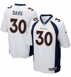 Men's Nike Denver Broncos #30 Terrell Davis Game White NFL Jersey