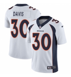 Men's Nike Denver Broncos #30 Terrell Davis White Vapor Untouchable Limited Player NFL Jersey
