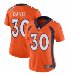 Women's Nike Denver Broncos #30 Terrell Davis Orange Team Color Vapor Untouchable Limited Player NFL Jersey