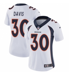 Women's Nike Denver Broncos #30 Terrell Davis White Vapor Untouchable Limited Player NFL Jersey