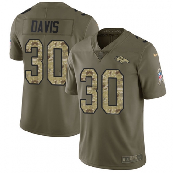 Youth Nike Denver Broncos #30 Terrell Davis Limited Olive/Camo 2017 Salute to Service NFL Jersey Youth Nike Denver Broncos #30 Terrell Davis Limited Olive/Camo 2017 Salute to Service NFL Jersey