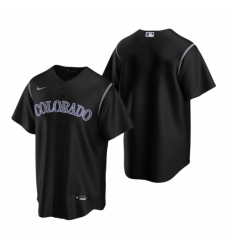 Men's Nike Colorado Rockies Blank Black Alternate Stitched Baseball Jersey