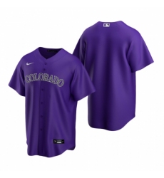 Men's Nike Colorado Rockies Blank Purple Alternate Stitched Baseball Jersey