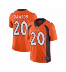 Youth Denver Broncos #20 Duke Dawson Orange Team Color Vapor Untouchable Limited Player Football Jersey