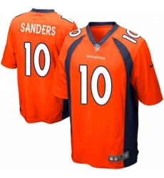 Men's Nike Denver Broncos #10 Emmanuel Sanders Game Orange Team Color NFL Jersey