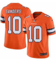 Men's Nike Denver Broncos #10 Emmanuel Sanders Limited Orange Rush Vapor Untouchable NFL Jersey