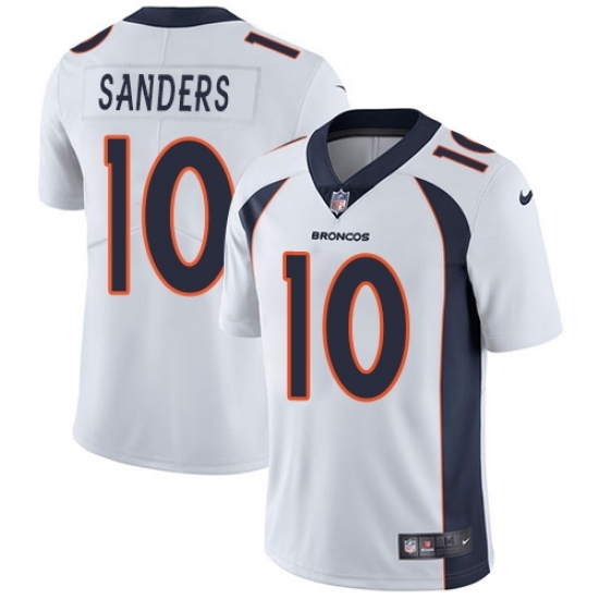 Men's Nike Denver Broncos #10 Emmanuel Sanders White Vapor Untouchable Limited Player NFL Jersey Men's Nike Denver Broncos #10 Emmanuel Sanders White Vapor Untouchable Limited Player NFL Jersey