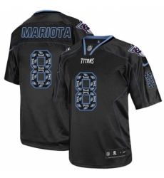 Men's Nike Tennessee Titans #8 Marcus Mariota Elite New Lights Out Black NFL Jersey