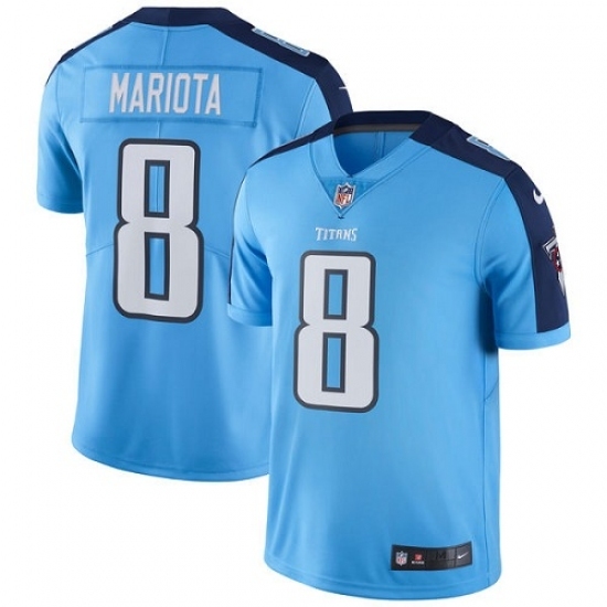 Men's Nike Tennessee Titans #8 Marcus Mariota Light Blue Team Color Vapor Untouchable Limited Player NFL Jersey Men's Nike Tennessee Titans #8 Marcus Mariota Light Blue Team Color Vapor Untouchable Limited Player NFL Jersey