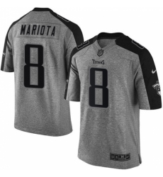 Men's Nike Tennessee Titans #8 Marcus Mariota Limited Gray Gridiron NFL Jersey