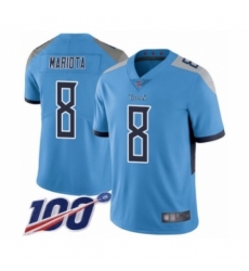 Men's Tennessee Titans #8 Marcus Mariota Light Blue Alternate Vapor Untouchable Limited Player 100th Season Football Jersey