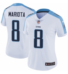 Women's Nike Tennessee Titans #8 Marcus Mariota Elite White NFL Jersey