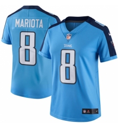 Women's Nike Tennessee Titans #8 Marcus Mariota Limited Light Blue Rush Vapor Untouchable NFL Jersey
