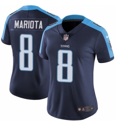 Women's Nike Tennessee Titans #8 Marcus Mariota Navy Blue Alternate Vapor Untouchable Limited Player NFL Jersey