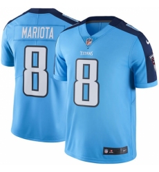 Youth Nike Tennessee Titans #8 Marcus Mariota Limited Light Blue Rush Vapor Untouchable NFL Jersey