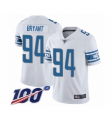 Men's Detroit Lions #94 Austin Bryant White Vapor Untouchable Limited Player 100th Season Football Jersey