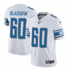 Men's Nike Detroit Lions #60 Graham Glasgow Elite White NFL Jersey