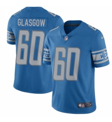 Men's Nike Detroit Lions #60 Graham Glasgow Limited Light Blue Team Color Vapor Untouchable NFL Jersey