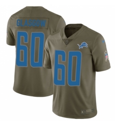 Men's Nike Detroit Lions #60 Graham Glasgow Limited Olive 2017 Salute to Service NFL Jersey