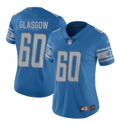 Women's Nike Detroit Lions #60 Graham Glasgow Limited Light Blue Team Color Vapor Untouchable NFL Jersey