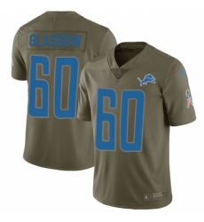 Youth Nike Detroit Lions #60 Graham Glasgow Limited Olive 2017 Salute to Service NFL Jersey