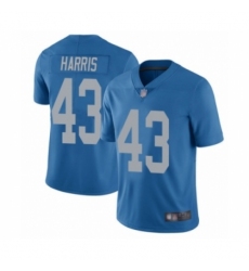 Men's Detroit Lions #43 Will Harris Blue Alternate Vapor Untouchable Limited Player Football Jersey