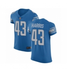 Men's Detroit Lions #43 Will Harris Blue Team Color Vapor Untouchable Elite Player Football Jersey