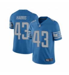 Men's Detroit Lions #43 Will Harris Blue Team Color Vapor Untouchable Limited Player Football Jersey