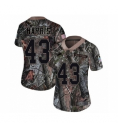 Women's Detroit Lions #43 Will Harris Limited Camo Rush Realtree Football Jersey