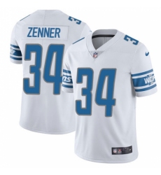 Men's Nike Detroit Lions #34 Zach Zenner Elite White NFL Jersey