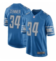 Men's Nike Detroit Lions #34 Zach Zenner Game Light Blue Team Color NFL Jersey