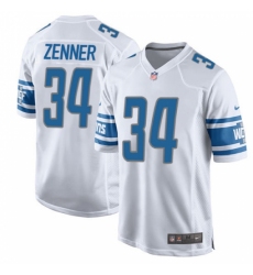Men's Nike Detroit Lions #34 Zach Zenner Game White NFL Jersey
