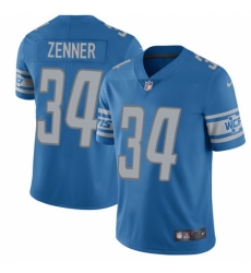 Men's Nike Detroit Lions #34 Zach Zenner Limited Light Blue Team Color Vapor Untouchable NFL Jersey