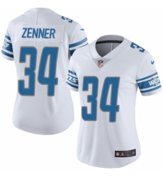 Women's Nike Detroit Lions #34 Zach Zenner Limited White Vapor Untouchable NFL Jersey