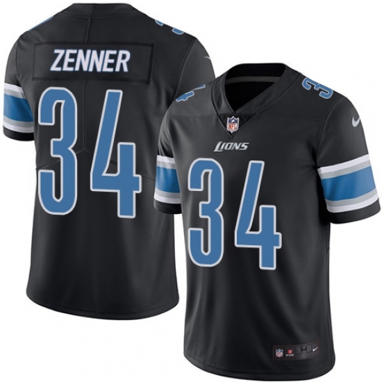 Youth Nike Detroit Lions #34 Zach Zenner Limited Black Rush Vapor Untouchable NFL Jersey Youth Nike Detroit Lions #34 Zach Zenner Limited Black Rush Vapor Untouchable NFL Jersey