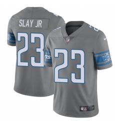 Men's Nike Detroit Lions #23 Darius Slay Jr Limited Steel Rush Vapor Untouchable NFL Jersey