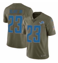 Men's Nike Detroit Lions #23 Darius Slay Limited Olive 2017 Salute to Service NFL Jersey