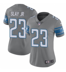 Women's Nike Detroit Lions #23 Darius Slay Jr Limited Steel Rush Vapor Untouchable NFL Jersey
