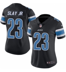 Women's Nike Detroit Lions #23 Darius Slay Limited Black Rush Vapor Untouchable NFL Jersey