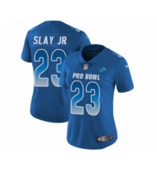 Women's Nike Detroit Lions #23 Darius Slay Limited Royal Blue NFC 2019 Pro Bowl NFL Jersey