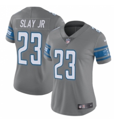 Women's Nike Detroit Lions #23 Darius Slay Limited Steel Rush Vapor Untouchable NFL Jersey