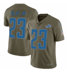 Youth Nike Detroit Lions #23 Darius Slay Limited Olive 2017 Salute to Service NFL Jersey